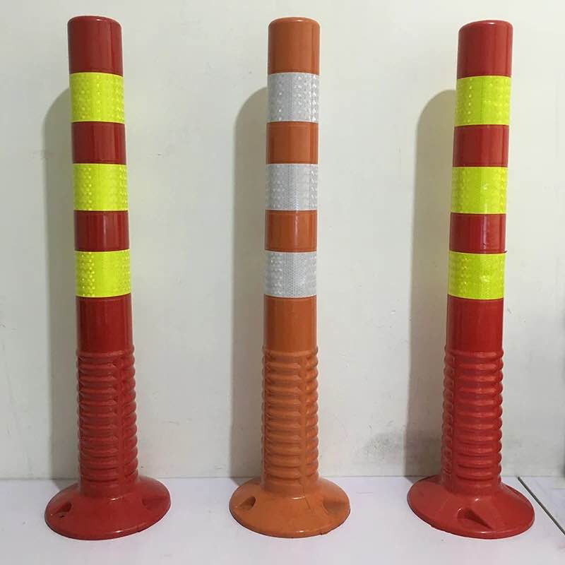 45CM警示柱彈力柱 道路標柱引導柱 道路防撞道口標 交通設施